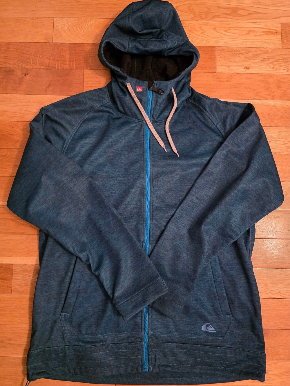 Quiksilver Men’s Blue Zip-Up Hooded Jacket